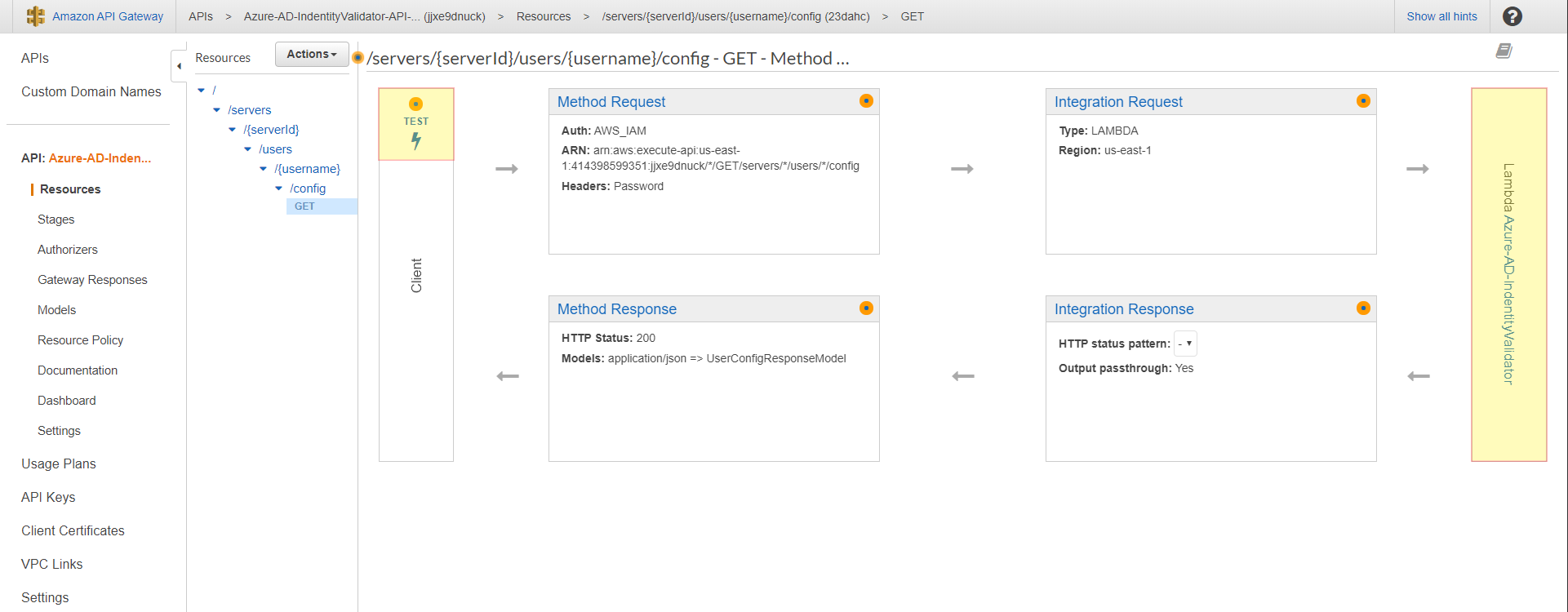 Testing AWS API Gateway for SFTP Azure Identity Provider