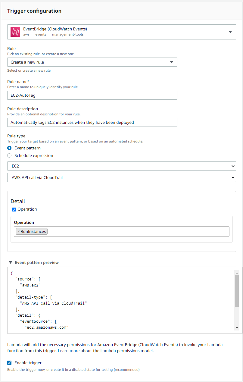 Lambda Function Execution Role Policy