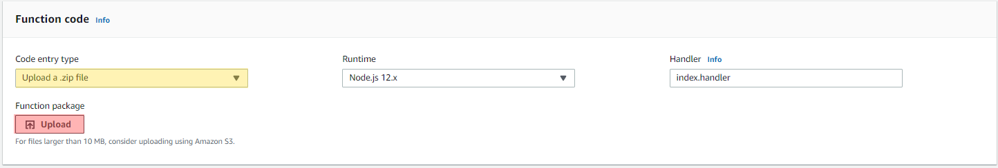 Upload .zip file into AWS Lambda function for custom identity provider for AWS Transfer for SFTP